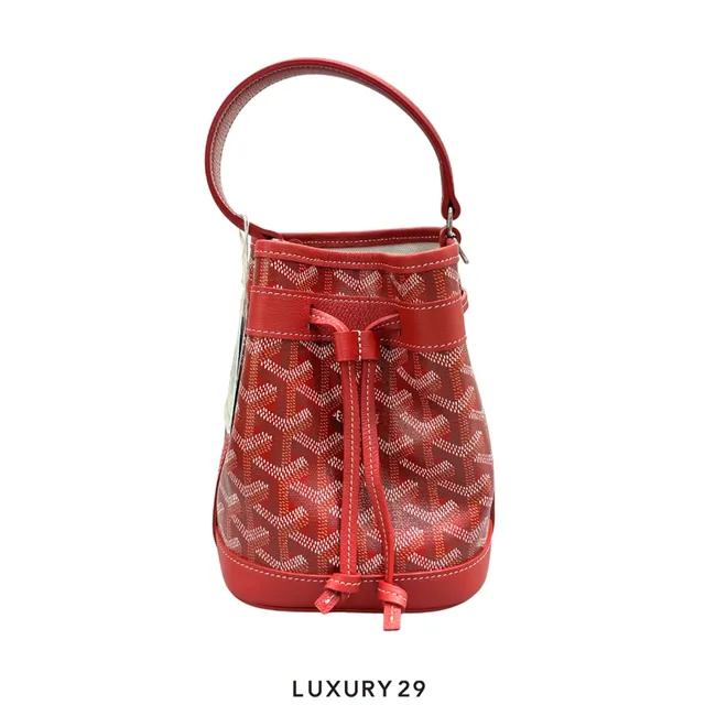 Goyard Petit Flot Mini bucket Bag Red