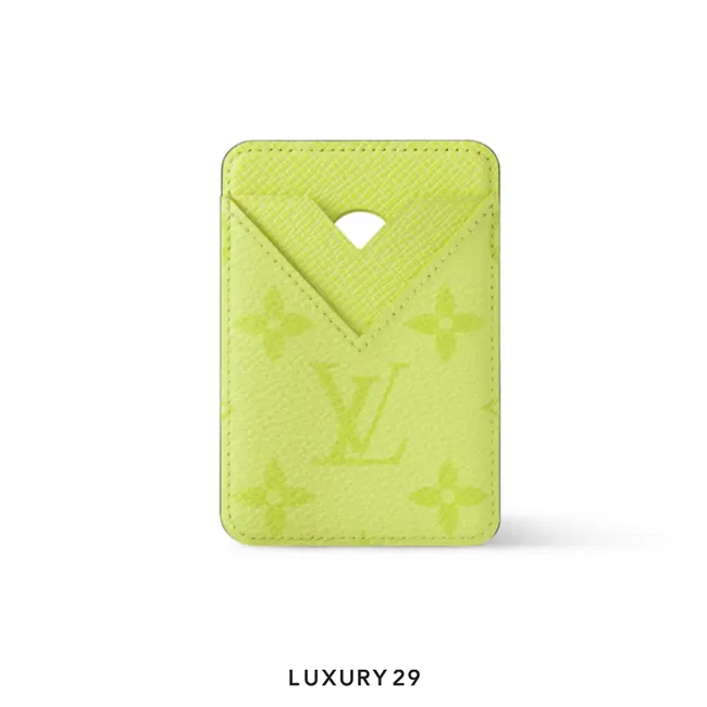 Louis Vuitton LV Porte-Cartes Magnet Monogram coated canvas and Taiga cowhide leather Lemon Yellow