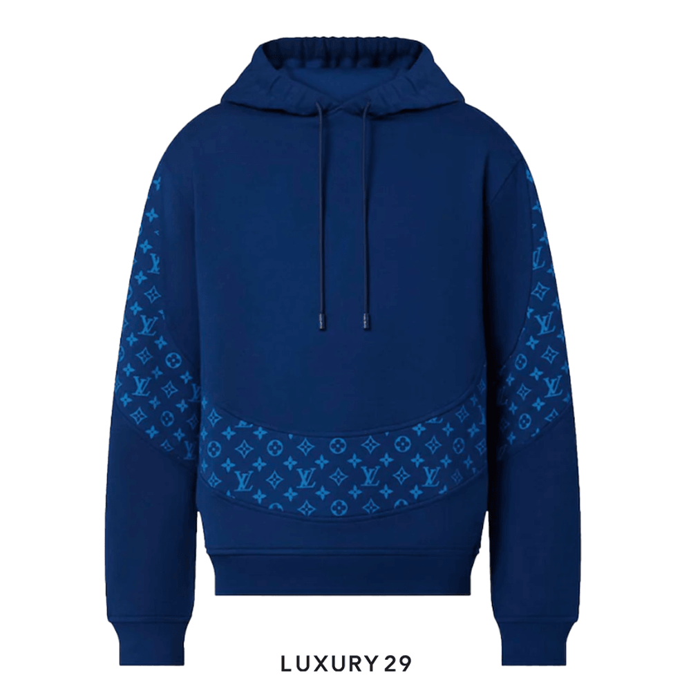 Louis Vuitton LV Monogram Circle Cut Hoodie Ocean(XL, Blue)