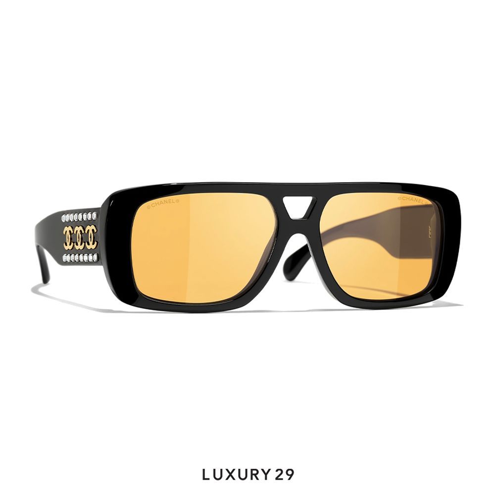 Chanel Pilot Sunglasses Black(Free Size, Black)