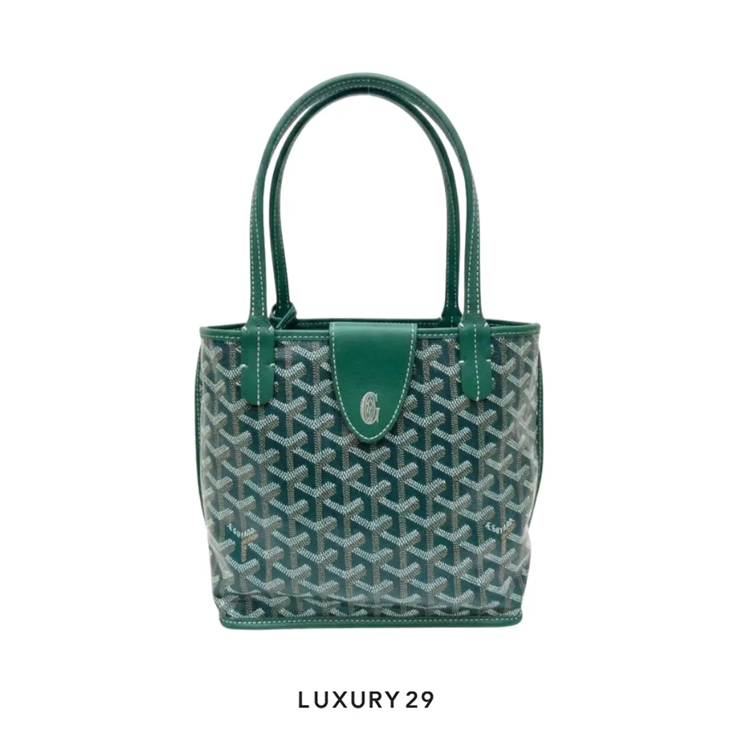 Goyard Anjou Mini Bag with Croc Universal Green(Mini, Green)