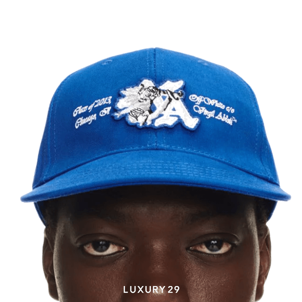 Off-White VA Baseball Drill Cap 'Dark Blue/White'(Free Size, Blue)