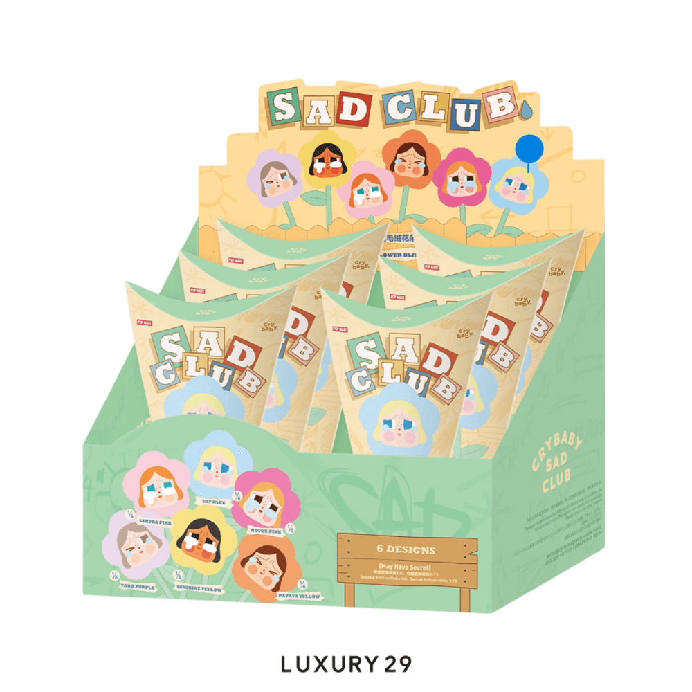 POP MART CRYBABY Sad Club Series - Plush Flower Blind Box(Small, Multicolour)