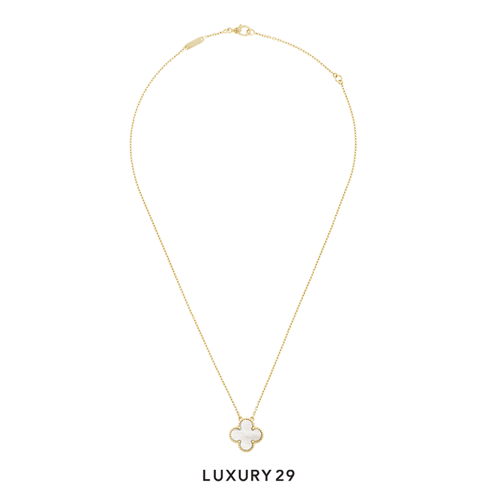 Van Cleef & Arpels Vintage Alhamvra Pendant 18K Yellow Gold, Mother-of-Pearl(Free Size, White)