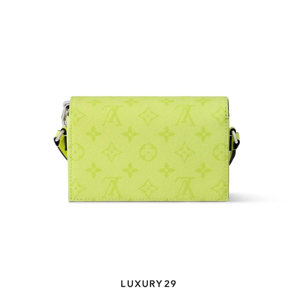 Louis Vuitton LV Steamer Wearable Wallet Monogram coated canvas and Taiga cowhide leather Lemon Yellow(Small, Green)