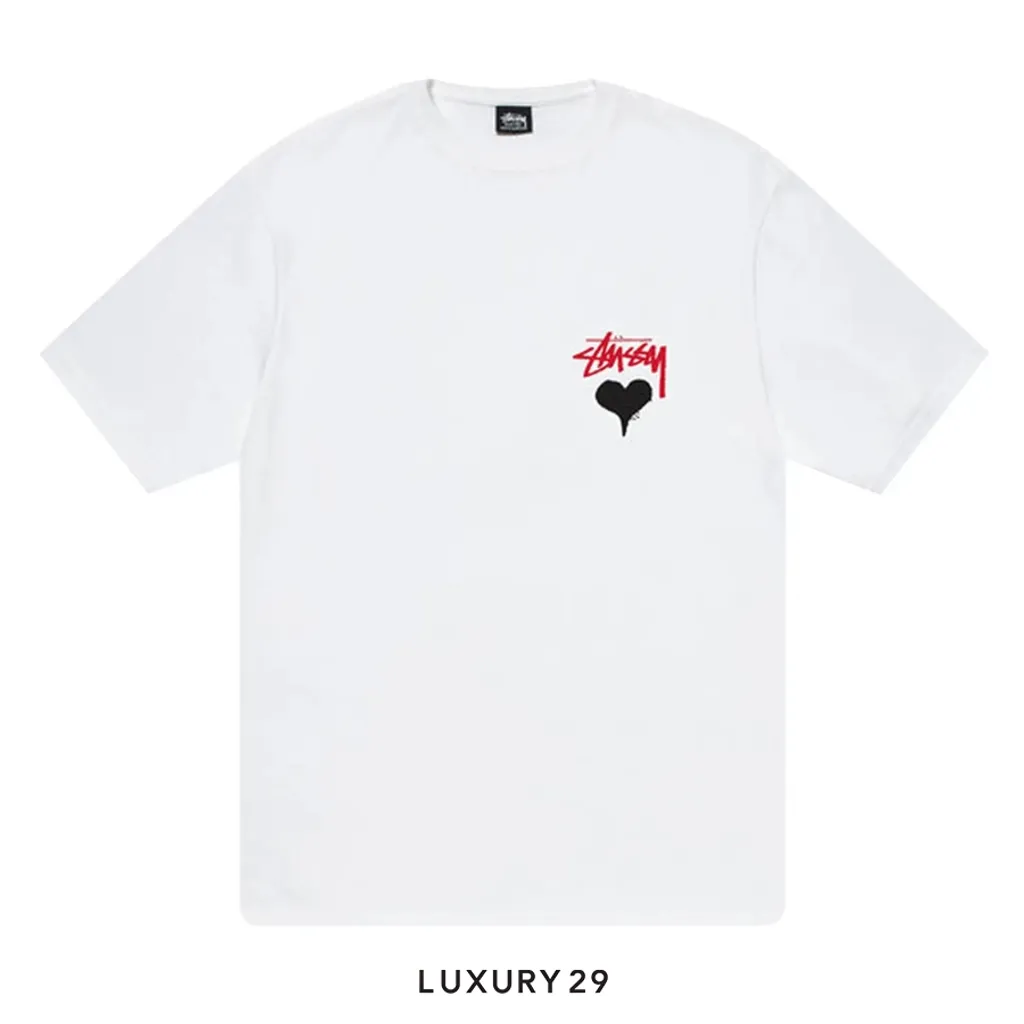 Stussy Stock Heart Tee White(L, White)