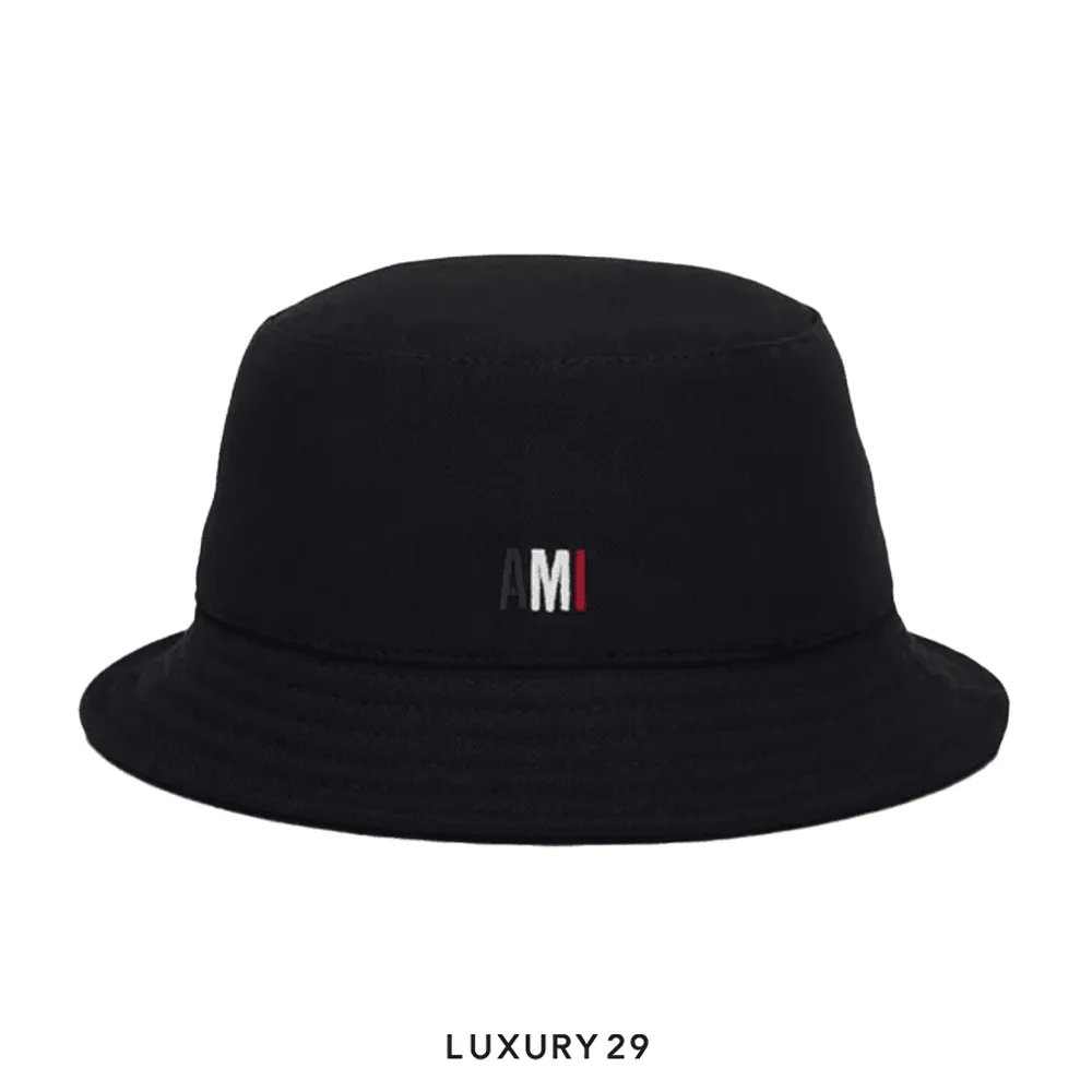Ami Embroidered Bucket Hat BLACK(58, Black)