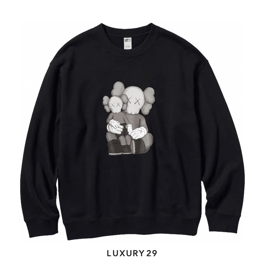 Uniqlo X KAWS Longsleeve Sweatshirt Black(S, Black)