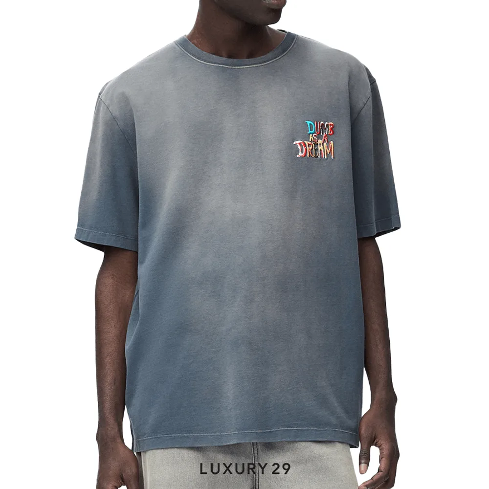 Loewe Loose fit T-Shirt in Cotton Blue/Multicolor(L, Blue)