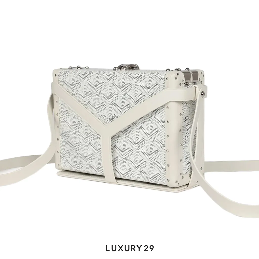 Goyard Minaudiere Trunk Bag - Silver Limited Edition(Small, Silver)