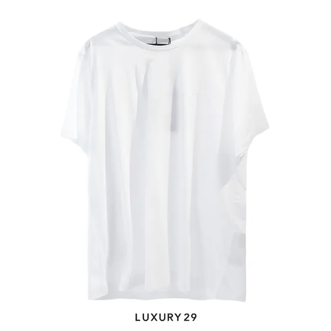 Prada Girocollo M/C Filo Scozia Ricamo Bianco