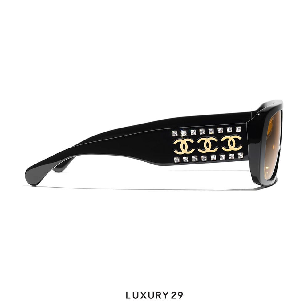 Chanel Pilot Sunglasses Black(Free Size, Black)