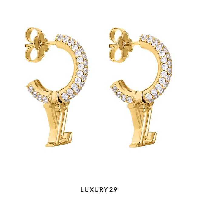 Louis Vuitton LV Iconic LV Earrings Gold-plated metal