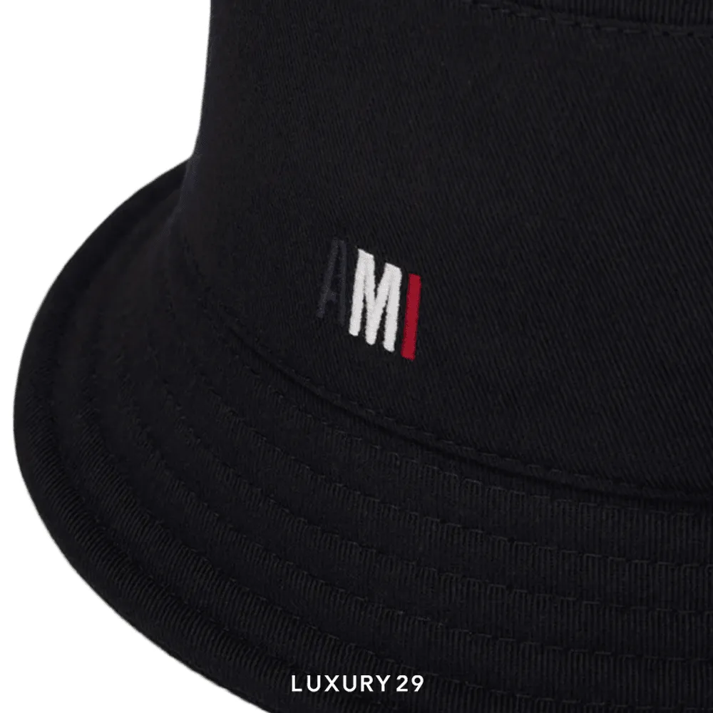 Ami Embroidered Bucket Hat BLACK(58, Black)