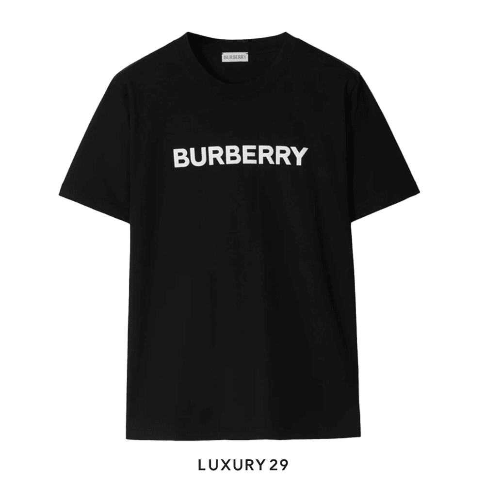 Burberry Logo Cotton T-shirt Black(M, Black)