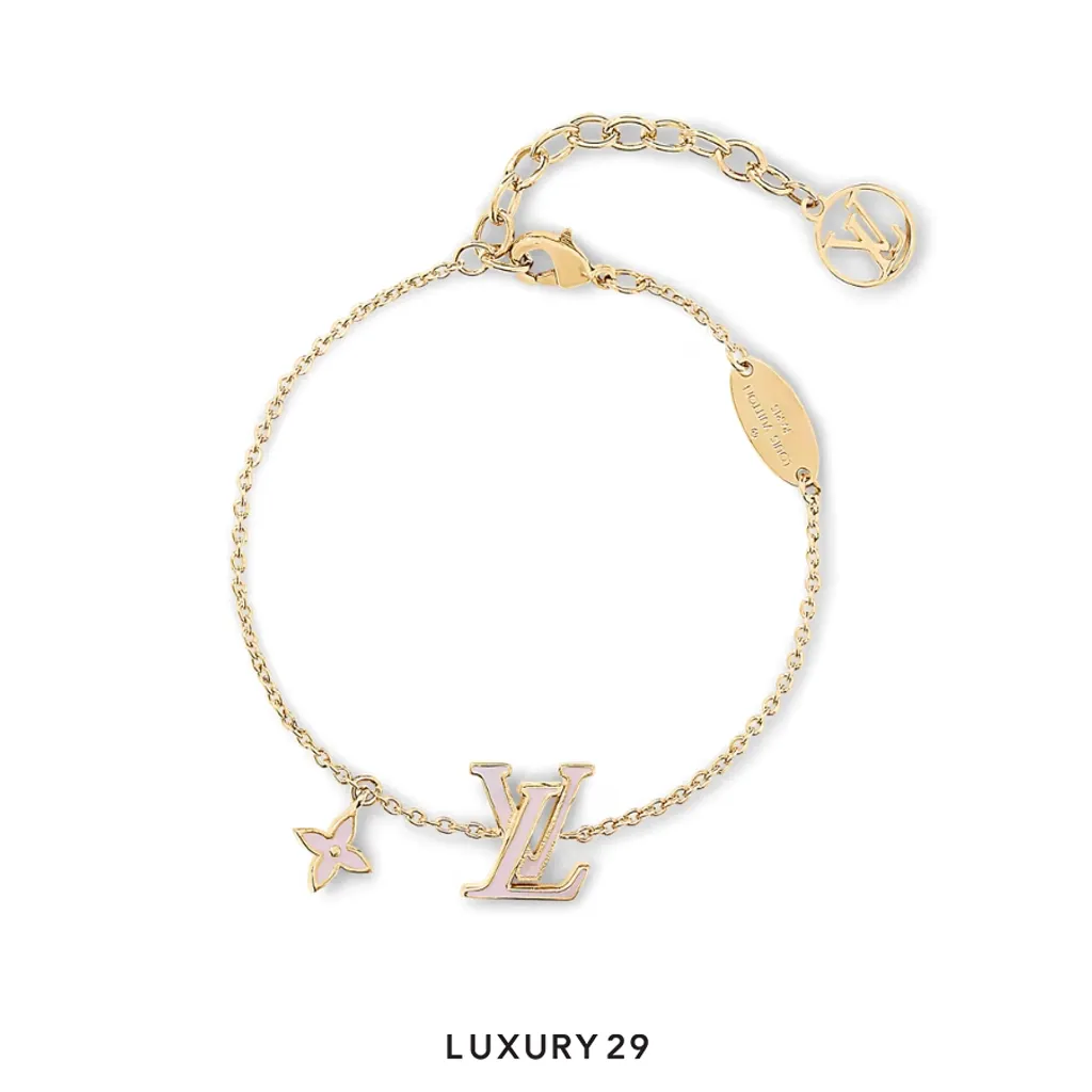Louis Vuitton LV Iconic Enamel Bracelet Pink(Free Size, Pink)