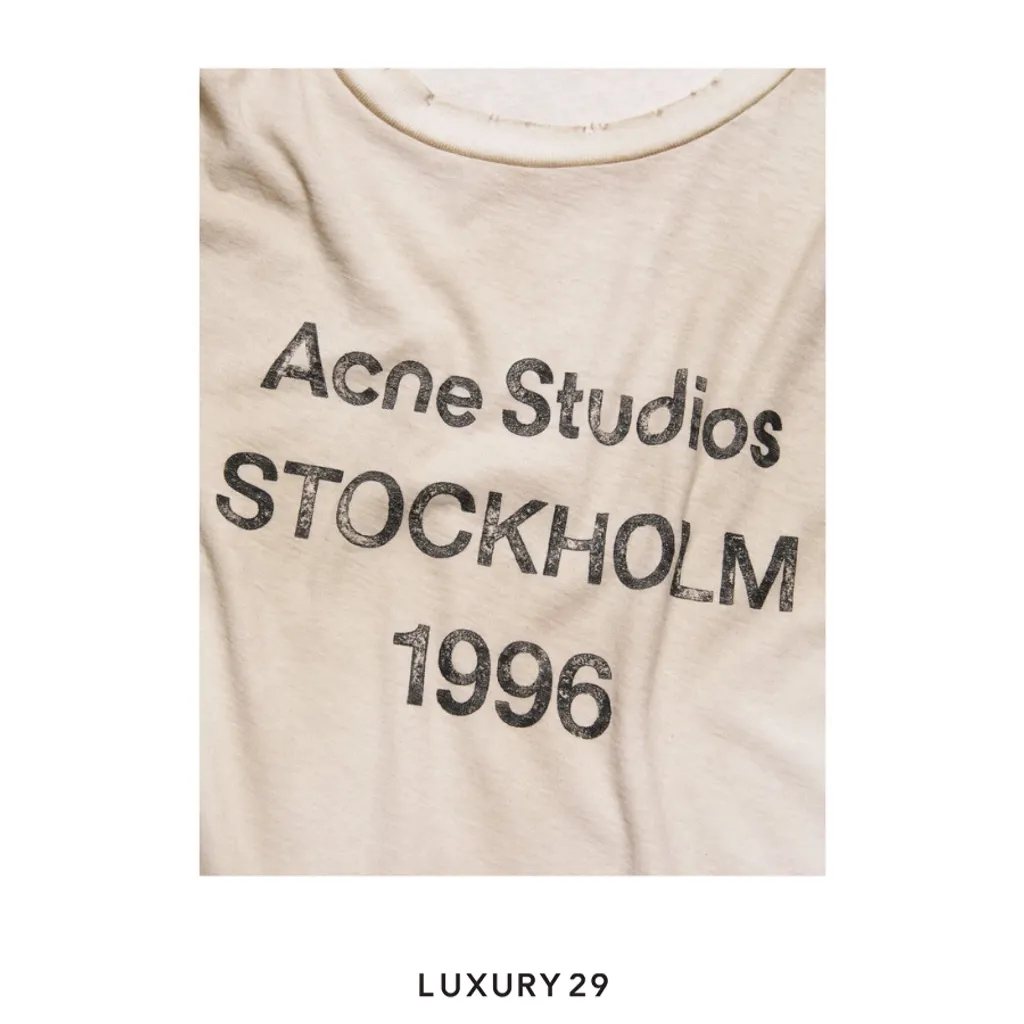 Acne Studios Sprayed logo t-shirt Dusty White(S/XS, White)