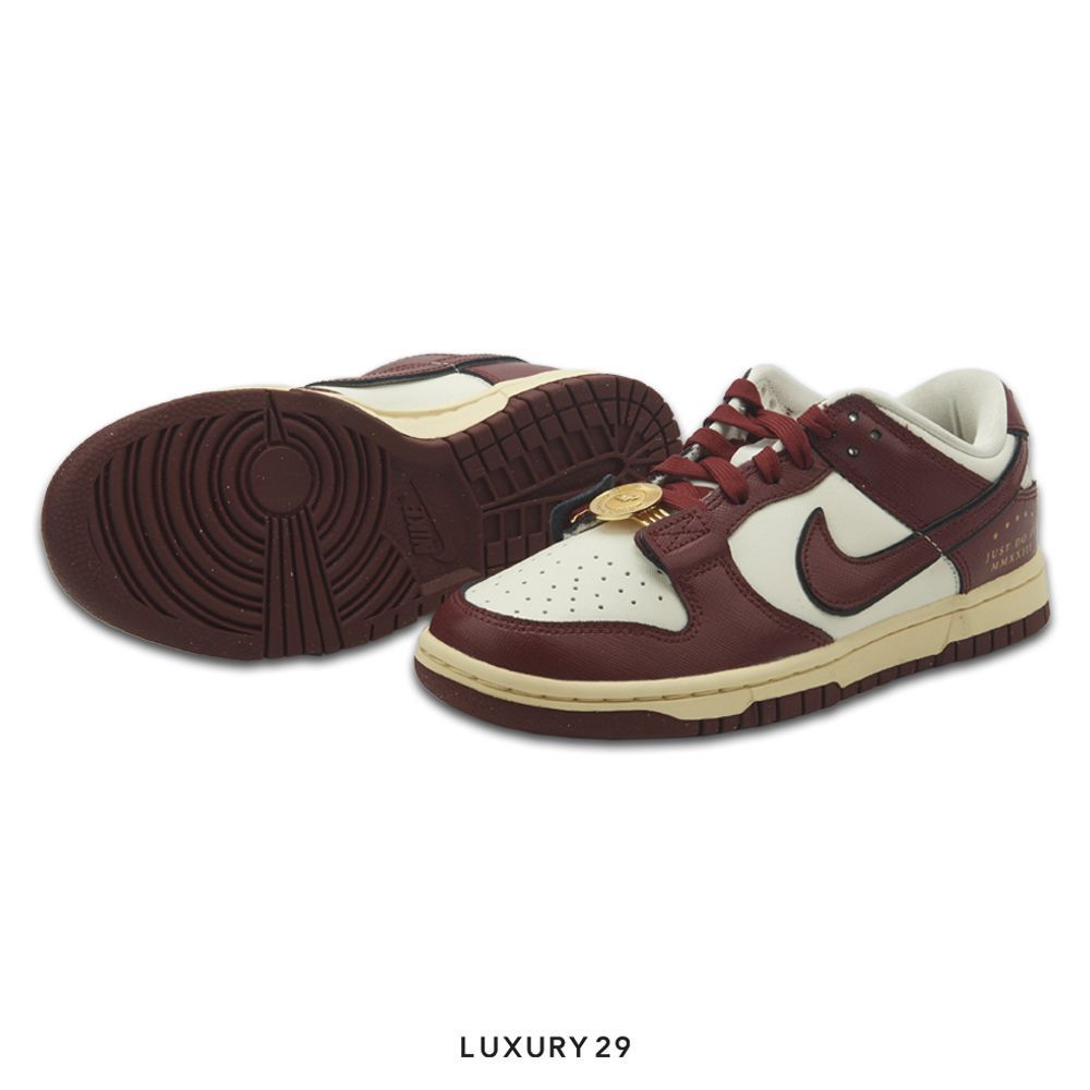 Nike Dunk Low SE Just Do It Sail Team Red (Women's)(W)(38.5, Red)