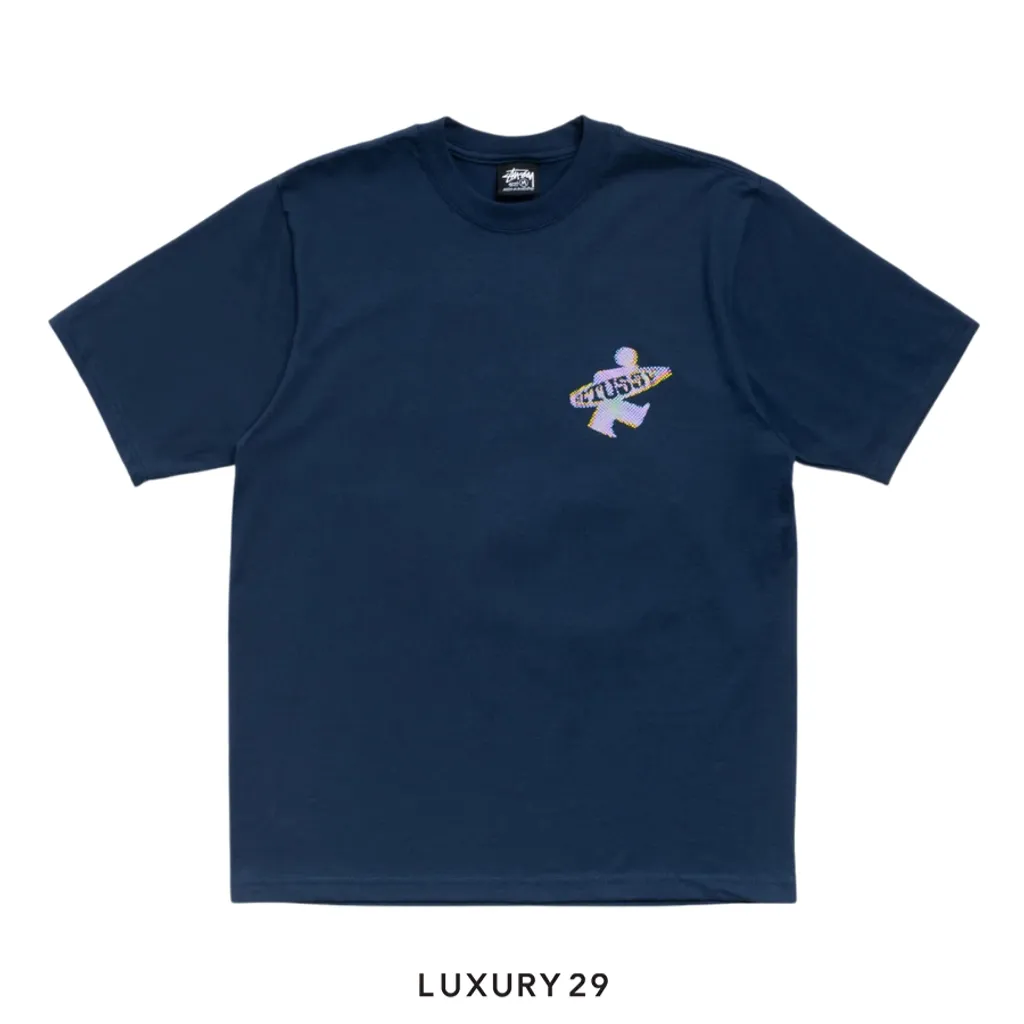 STUSSY DOT SURF PUFF PRINT TEE NAVY(S, Blue)