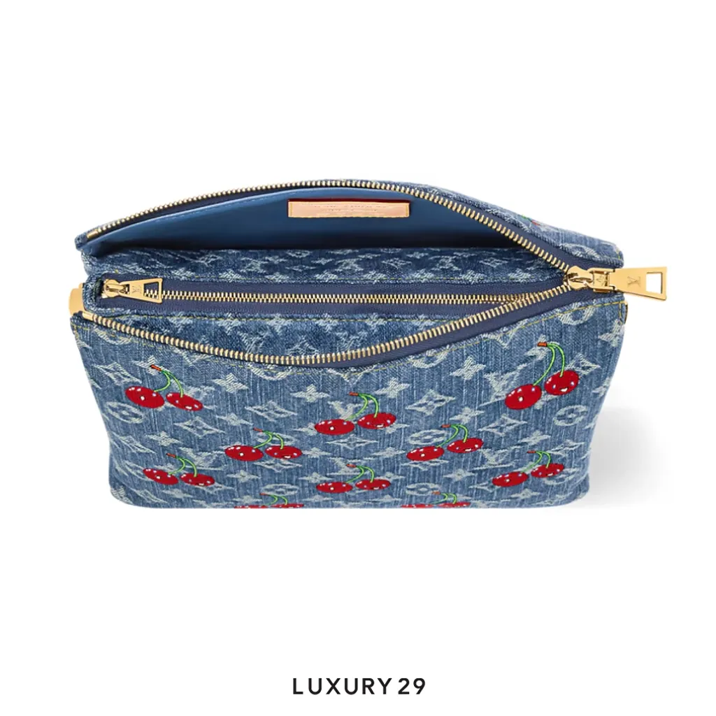 Louis Vuitton LV x TM - Coussin PM bag Monogram cherry denim Blue(Small, Blue)