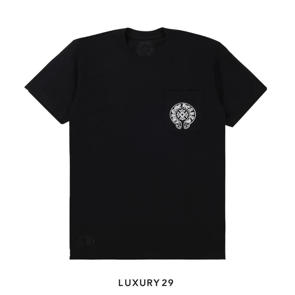 Chrome Hearts Honolulu Exclusive Horseshoe Logo T-Shirt Black(L, Black)