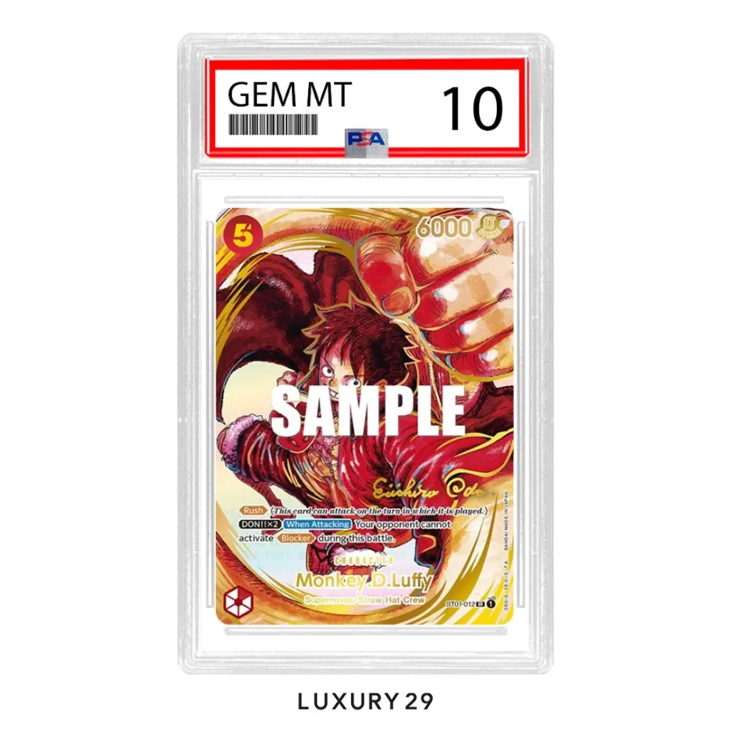 One Piece Monkey D. Luffy OP05-1st Anniversary-Sig Eiichiro Oda (PSA10) (EN)(Small, Multicolour)