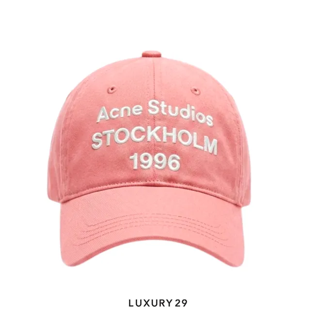 Acne Studios Logo cap Tango Pink
