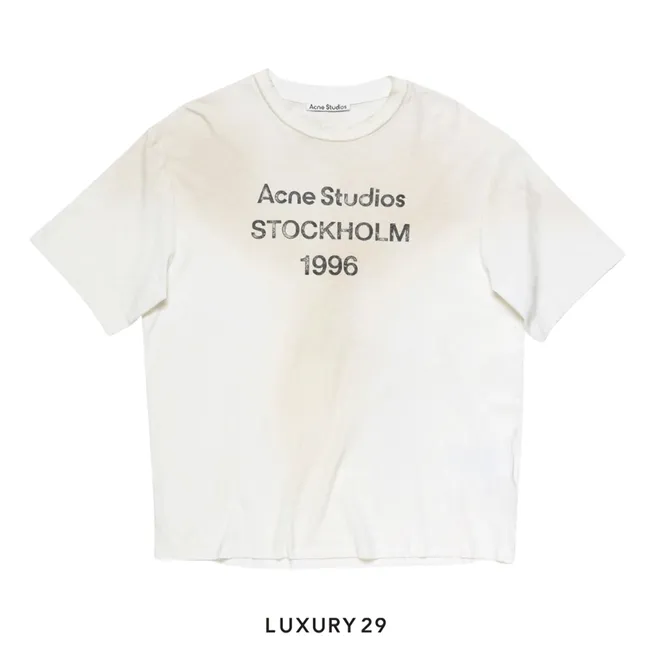Acne Studios Sprayed logo t-shirt Dusty White