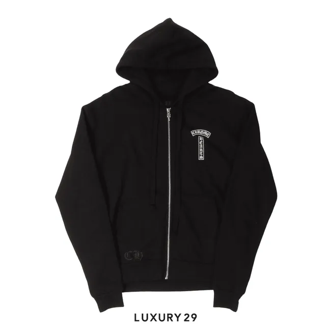 Chrome Hearts T Bar Logo Hoodie Black/White