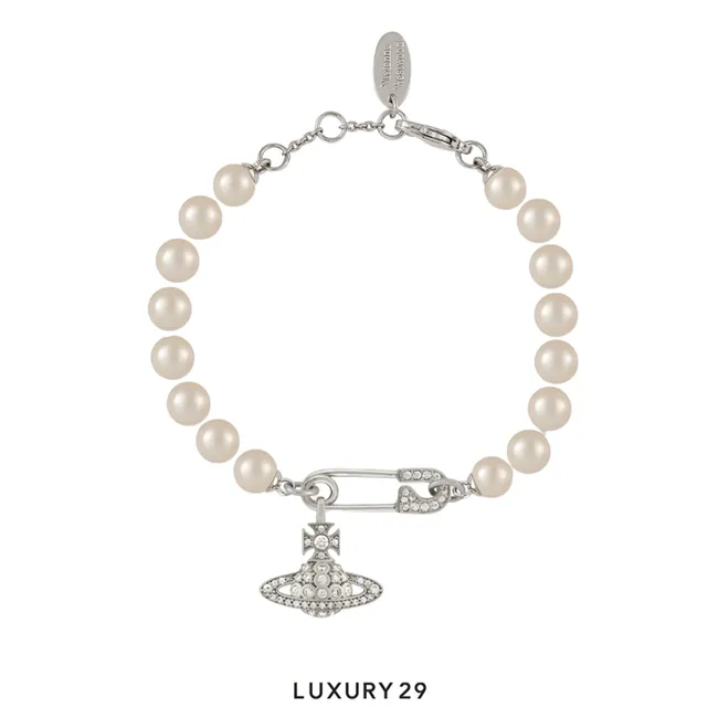 Vivienne Westwood Lucrece Pearl Bracelet SS26 SI U Silver