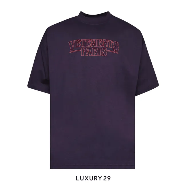 VETEMENTS Paris Logo T-Shirt 'Purple'