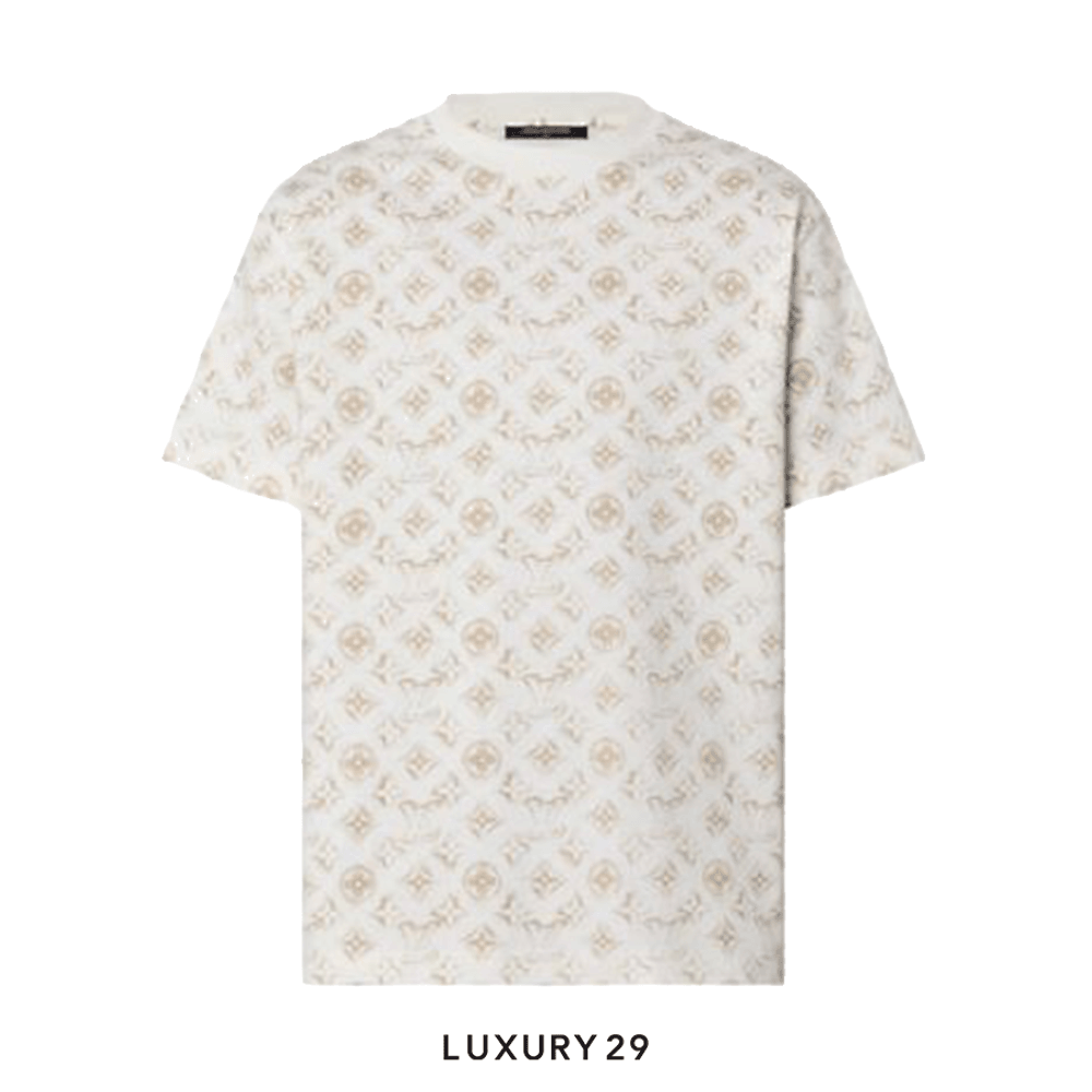 LV Monogram Cotton T-Shirt(M, Gold)