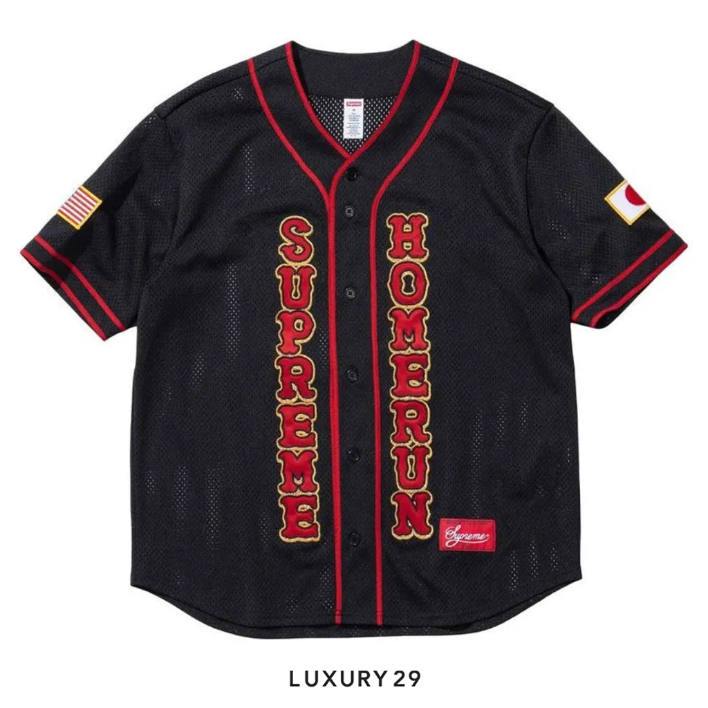 新品未使用！ Supreme × run Baseball Jersey Supreme Homerun Baseball Jersey (SS25) - $148