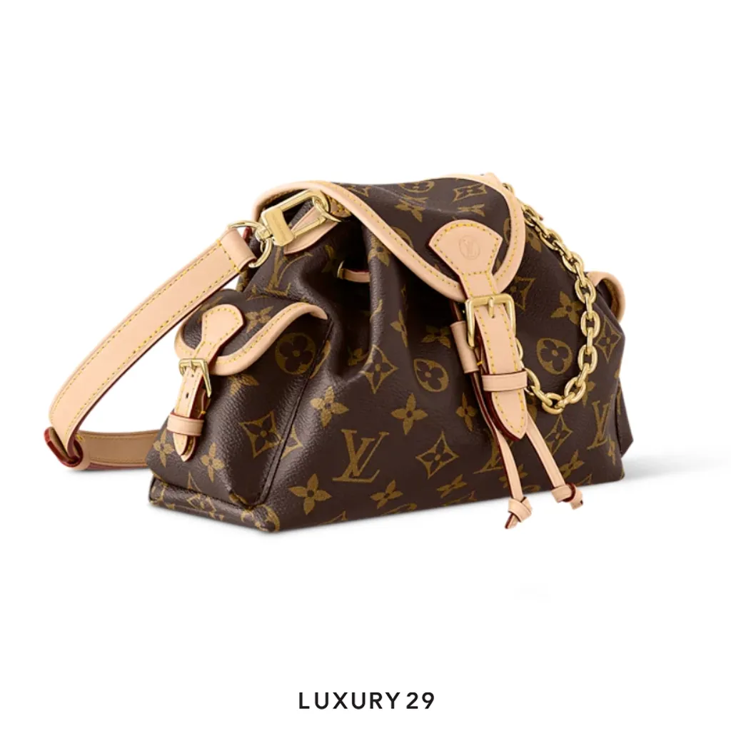 Louis Vuitton LV Odyssee bag Canvas Decorated with cowhide leather Brown(Small, Brown)